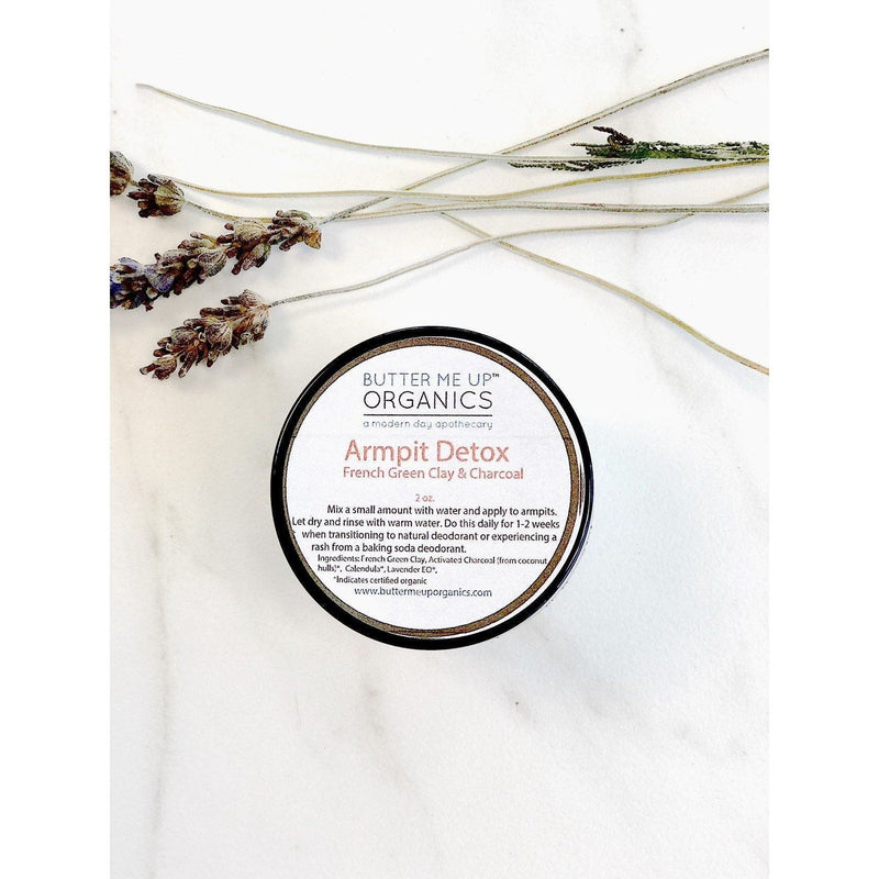 Butter Me Up Organics Arm Pit Detox / Armpit Detox / Arm Pitt Detox / Natural Deodorant Transition Body White Smoke