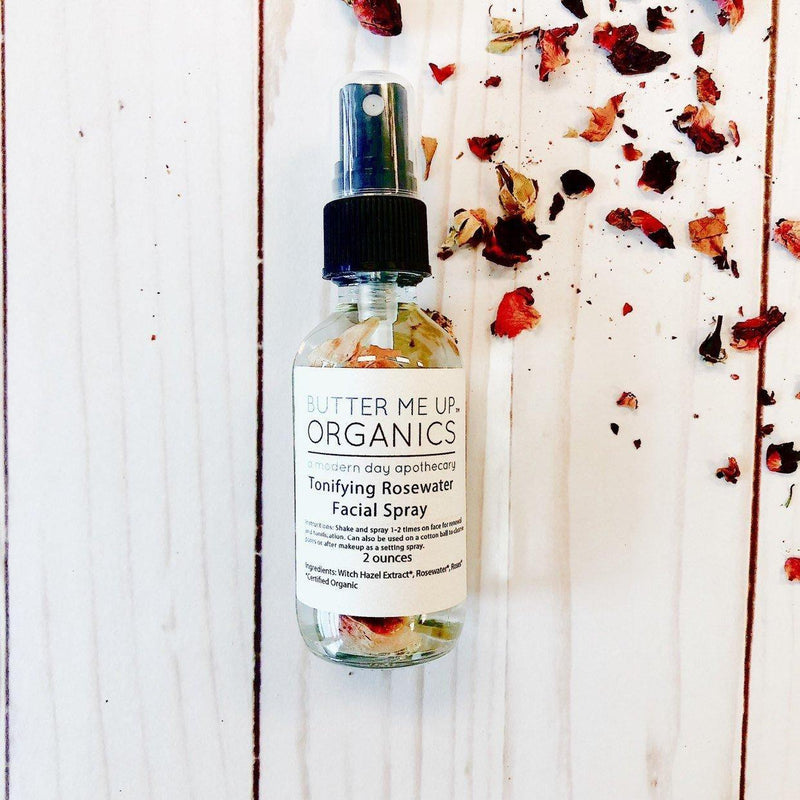 Butter Me Up Organics Organic Rosewater Toner / Facial Mist / Makeup Setting Spray / Organic Rosewater / Organic Toner / Organic Setting Spray Face Antique White