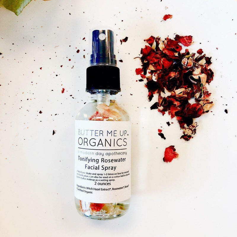 Butter Me Up Organics Organic Rosewater Toner / Facial Mist / Makeup Setting Spray / Organic Rosewater / Organic Toner / Organic Setting Spray Face Beige