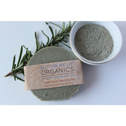Butter Me Up Organics Face Wash Facial Cleansing Bar with French Green Sea Clay Face Gray
