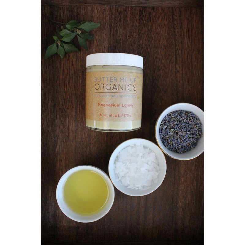 Butter Me Up Organics Organic Magnesium Lotion / Magnesium / Magnesium Cream / Magnesium Butter / Magnesium Body Butter / Magnesium Chloride / Magnesium Rub Balm Body Dark Slate Gray 2 oz.,6 oz.