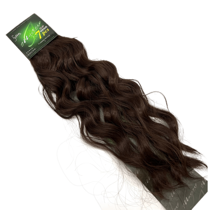 VIP Extensions Illusions Collection Flamingo Clip-On (7 Pieces) Hair Extension White Smoke 1 - Jet Black,2 - Dark Brown,4 - Medium Brown,6 - Chestnut Brown,613 - Platinum Blonde,8 - Medium Ash Brown,1B,F27/613,P4/27,P4/30