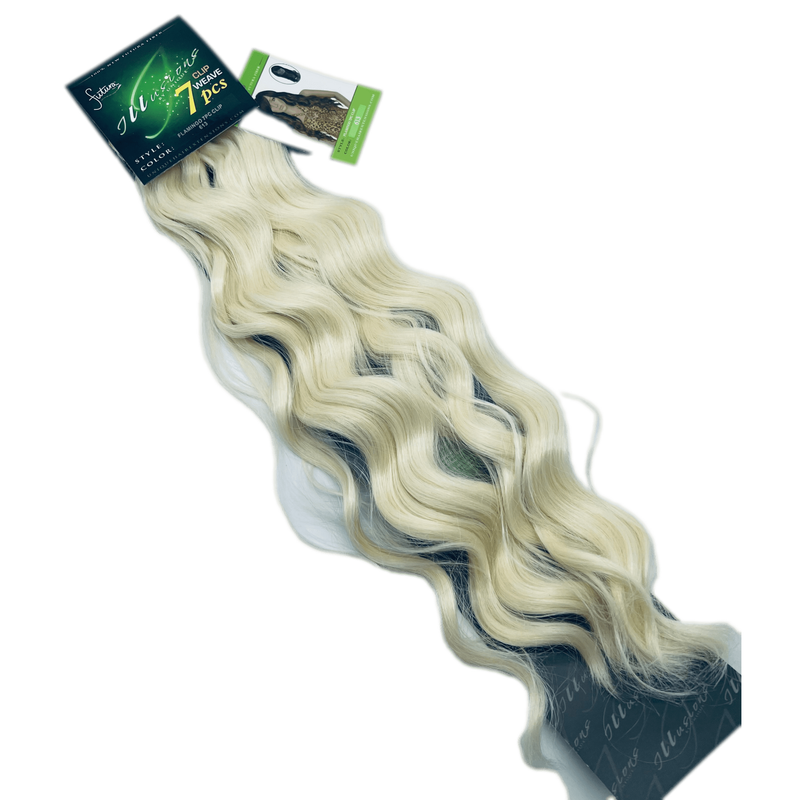 VIP Extensions Illusions Collection Flamingo Clip-On (7 Pieces) Hair Extension White Smoke 613 - Platinum Blonde