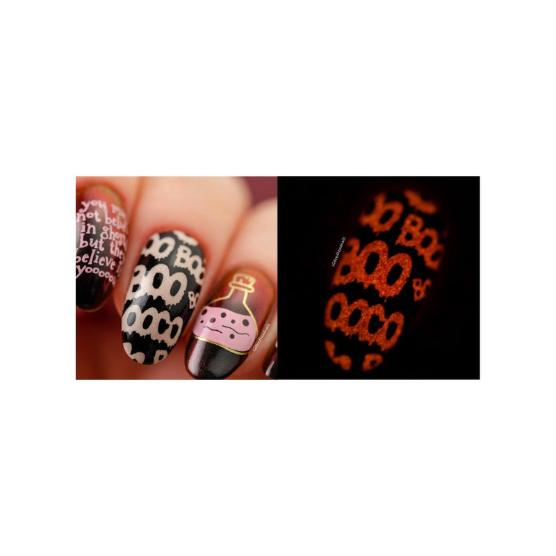 UberChic Beauty Halloween-08 Stamping Plate Dark Salmon