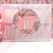 Red Iguana LLC Russian Almond C-Curve Dual Forms / Full Cover Nail Tips White Smoke