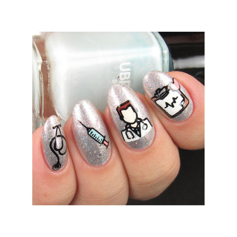 UberChic Beauty Medical Science Stamping Plate Rosy Brown