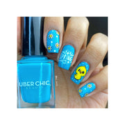 UberChic Beauty Bee-You-Tiful Spring Stamping Plate Deep Sky Blue
