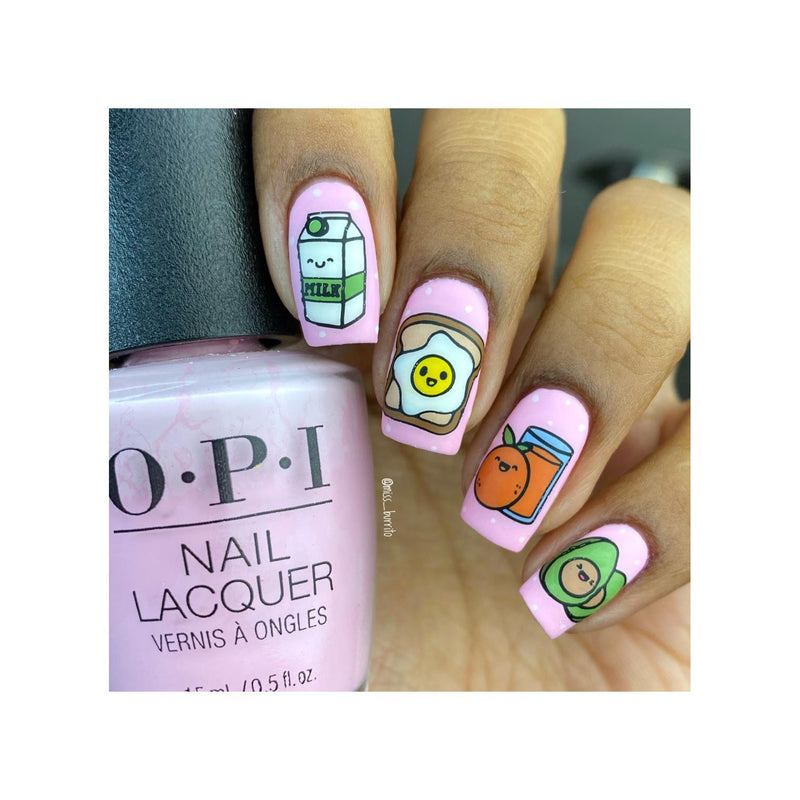 UberChic Beauty Tasty Series: Breakfast Stamping Plate Rosy Brown