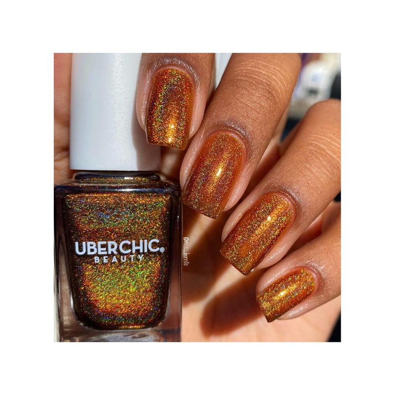 UberChic Beauty Who Spiked The Cocoa? - Holographic Polish Regular Polish Sienna