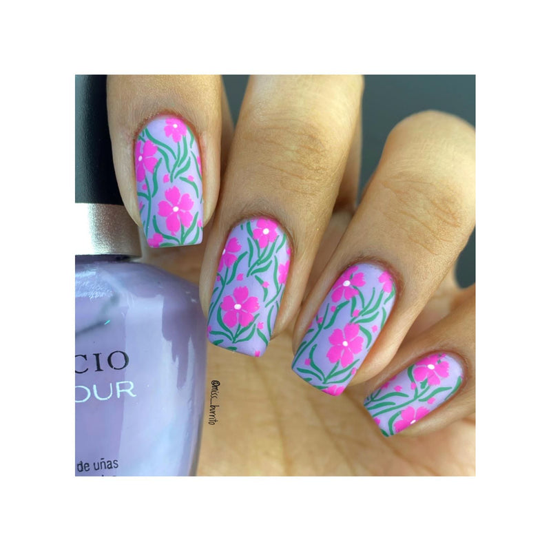 UberChic Beauty Floral Embrace Stamping Plate Rosy Brown