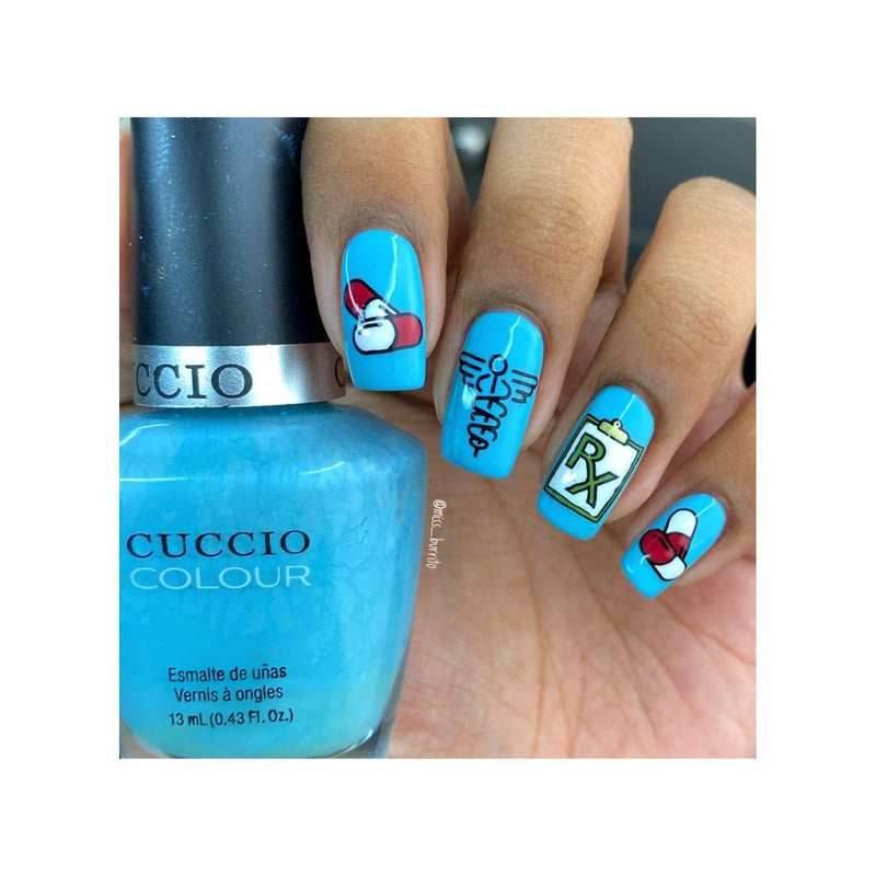 UberChic Beauty Medical Science Stamping Plate Cadet Blue