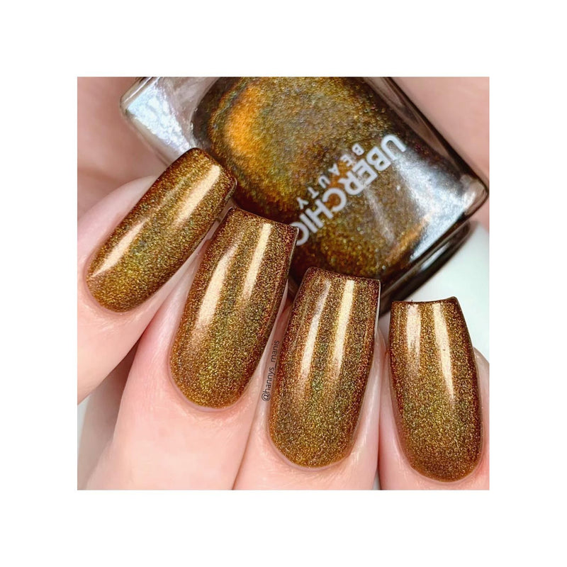 UberChic Beauty Who Spiked The Cocoa? - Holographic Polish Regular Polish Rosy Brown