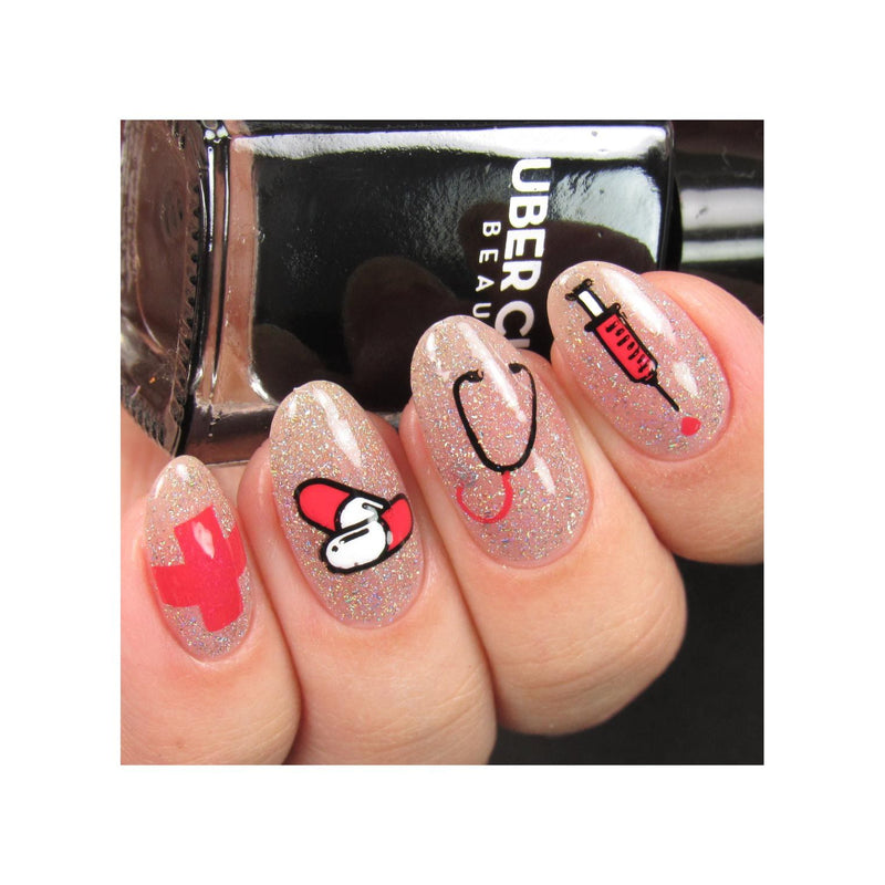 UberChic Beauty Medical Science Stamping Plate Rosy Brown