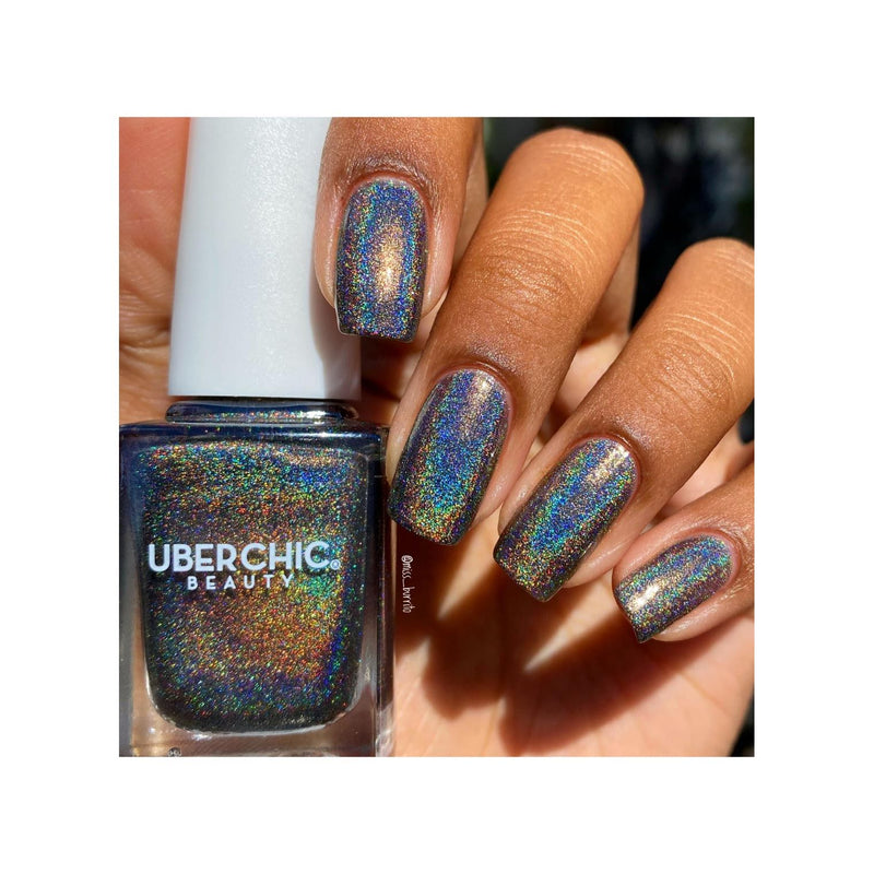UberChic Beauty No Full Moon Required - Holographic Polish Regular Polish Rosy Brown