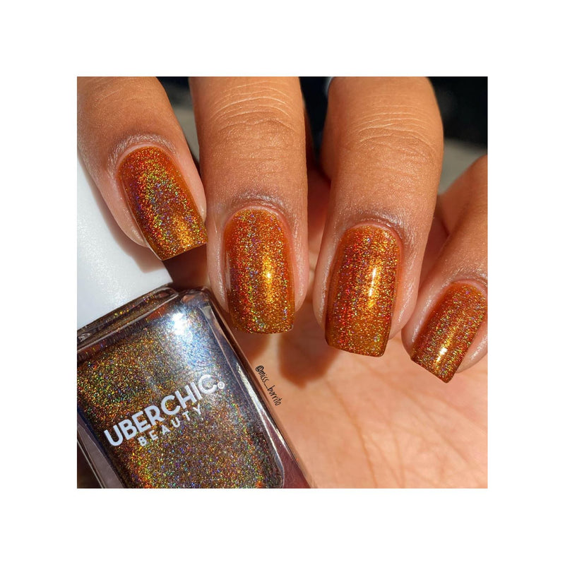 UberChic Beauty Who Spiked The Cocoa? - Holographic Polish Regular Polish Sienna