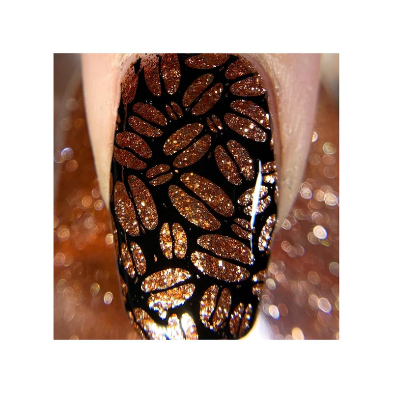UberChic Beauty Better With Coffee Stamping Plate Saddle Brown