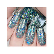 UberChic Beauty Deck The Halls In Holo - Holographic Polish Regular Polish Dark Gray