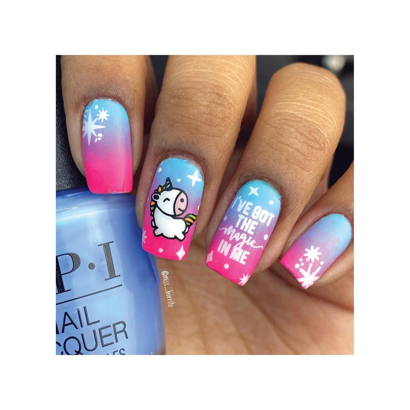 UberChic Beauty Unicorn Love-02 Stamping Plate Rosy Brown