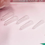 Red Iguana LLC Russian Almond C-Curve Dual Forms / Full Cover Nail Tips Light Gray