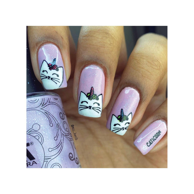 UberChic Beauty Unicorn Love-02 Stamping Plate Dim Gray
