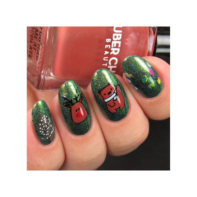 UberChic Beauty It's A Season Of Joy Stamping Plate Rosy Brown