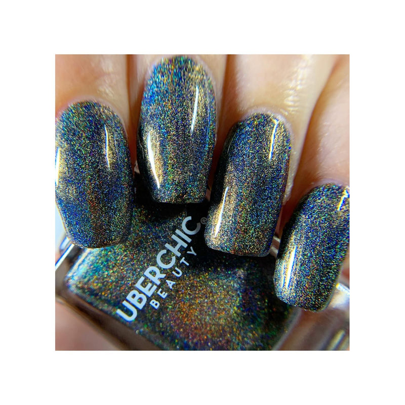 UberChic Beauty No Full Moon Required - Holographic Polish Regular Polish Dark Slate Gray