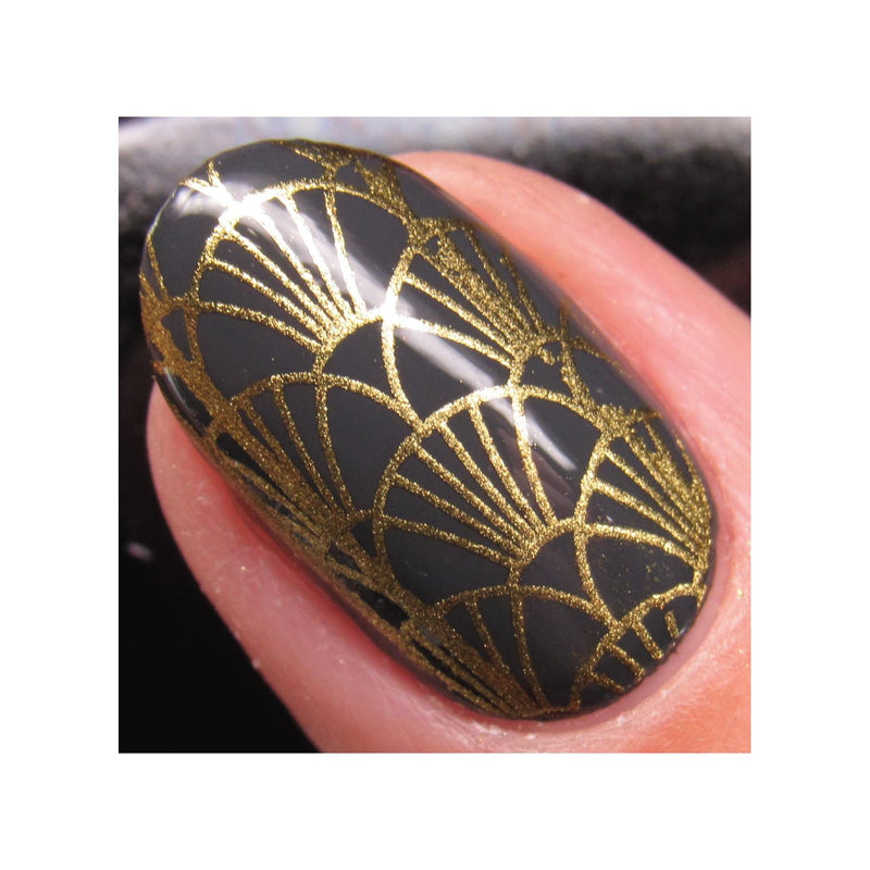 UberChic Beauty Art Deco Glam Stamping Plate Dark Slate Gray