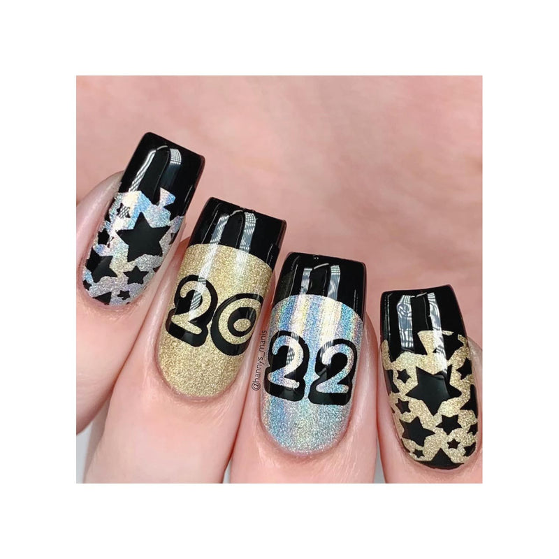 UberChic Beauty New Year New Digits Stamping Plate Tan