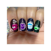 UberChic Beauty Better With Coffee Stamping Plate Rosy Brown