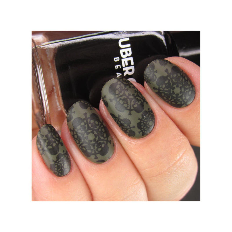 UberChic Beauty Haunted Snow Stamping Plate Dark Salmon