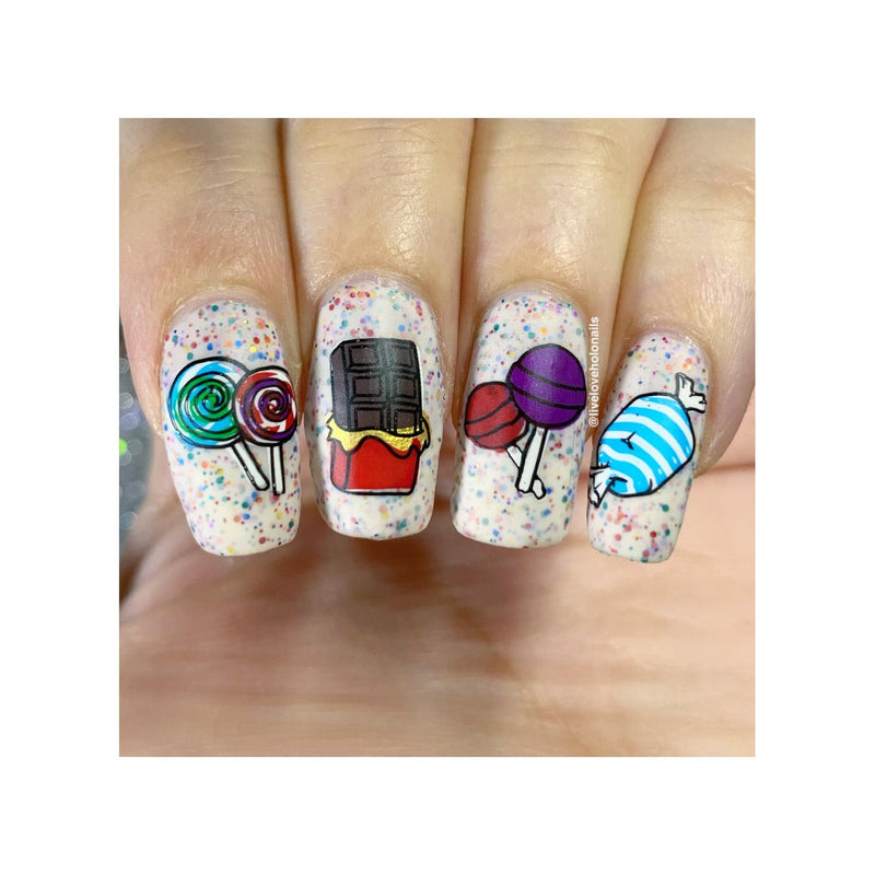 UberChic Beauty I Want Candy Stamping Plate Rosy Brown