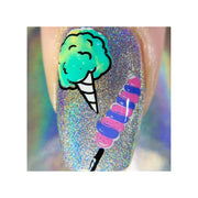 UberChic Beauty I Want Candy Stamping Plate Light Slate Gray