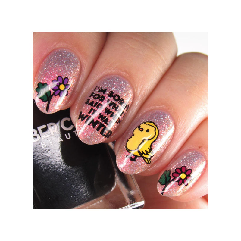 UberChic Beauty Hello Spring Stamping Plate Rosy Brown