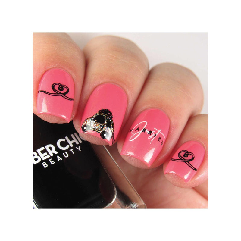 UberChic Beauty Elements of Love Stamping Plate Dark Salmon