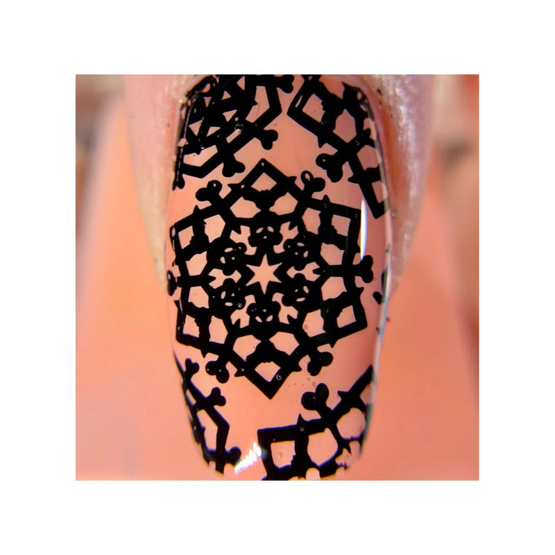UberChic Beauty Haunted Snow Stamping Plate Dark Salmon