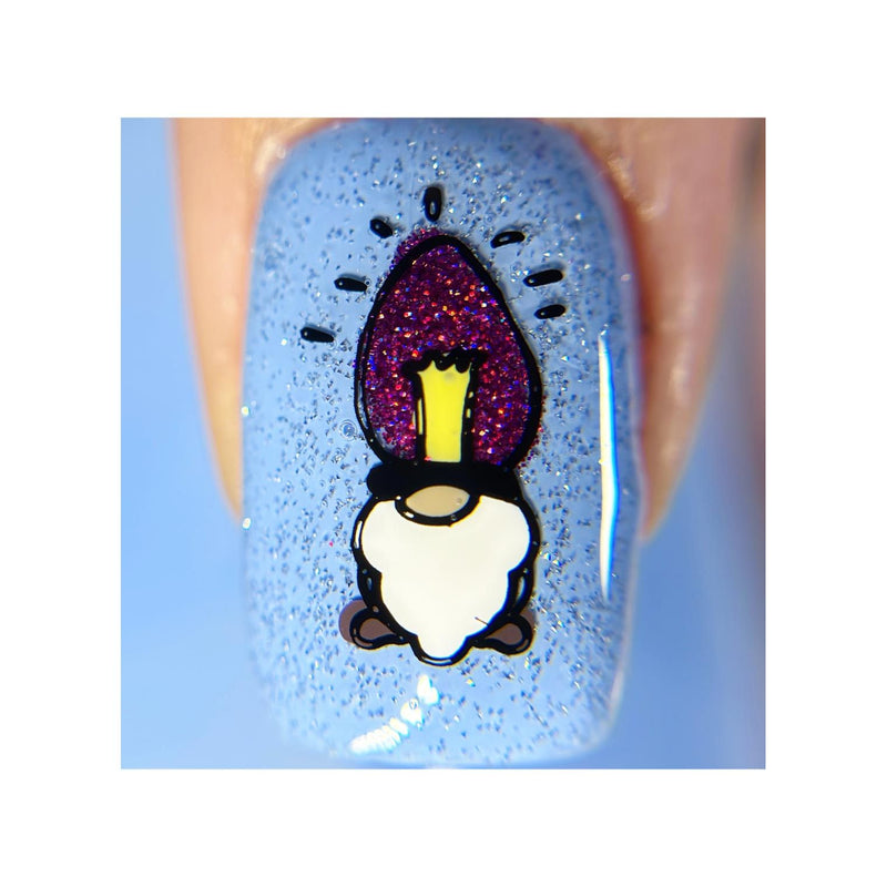 UberChic Beauty Gnome For The Holidays Stamping Plate Light Steel Blue