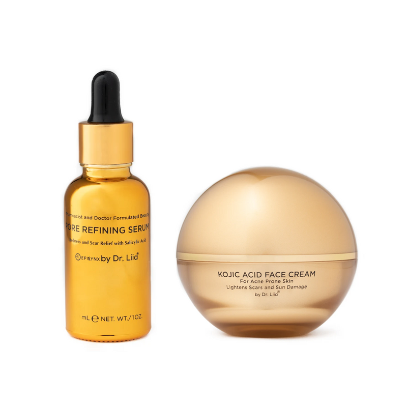 EpiLynx Pore Refining & Brightening Kojic Acid Skincare Set – Vegan, Hypoallergenic Duo Tan