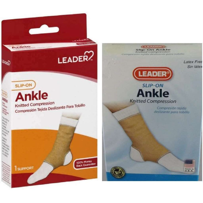 Leader Leader Elastic Slip-On Ankle Support Sleeve (Small/Medium) Supports & Braces White Smoke