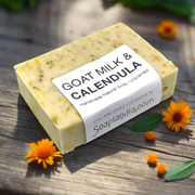 Soaplandia Soap Store Goat Milk & Calendula Tea Soap, Unscented Bar Soap White Smoke