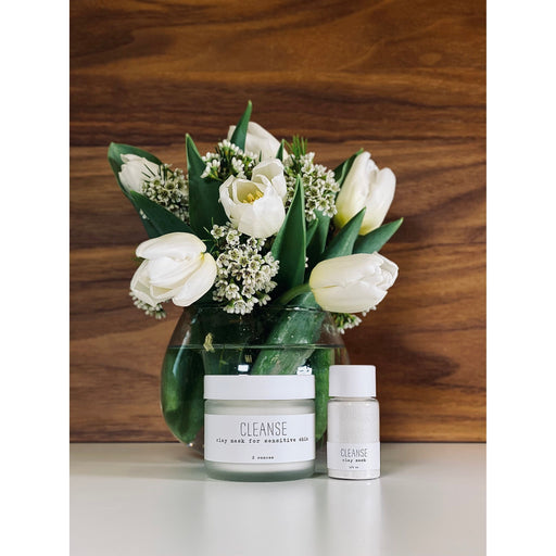 handmade. la conner Cleanse - Clay Mask For Sensitive/Dry Skin Skincare Dark Olive Green 2 Ounces
