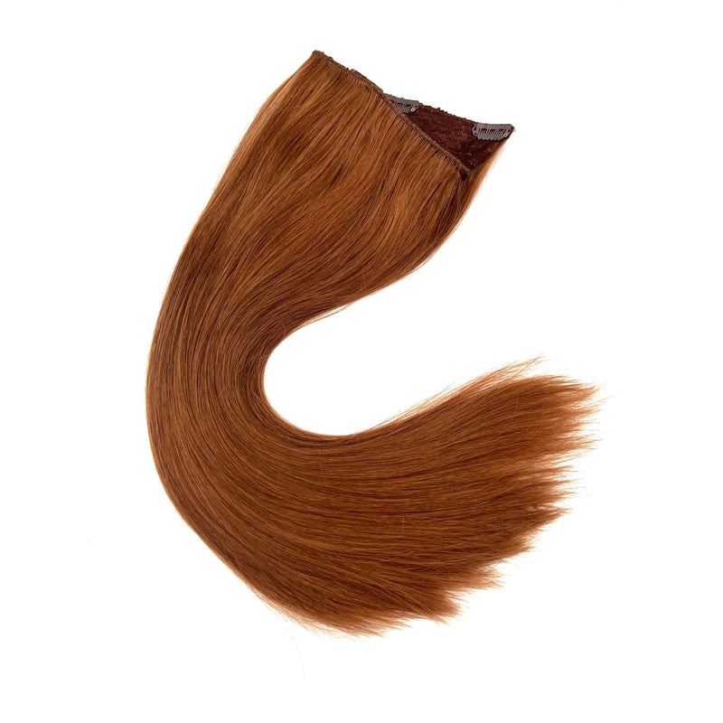 VIP Extensions VIP BandX Halo / Silky Straight 18" with Clip Hair Extension Saddle Brown 30 Light Auburn