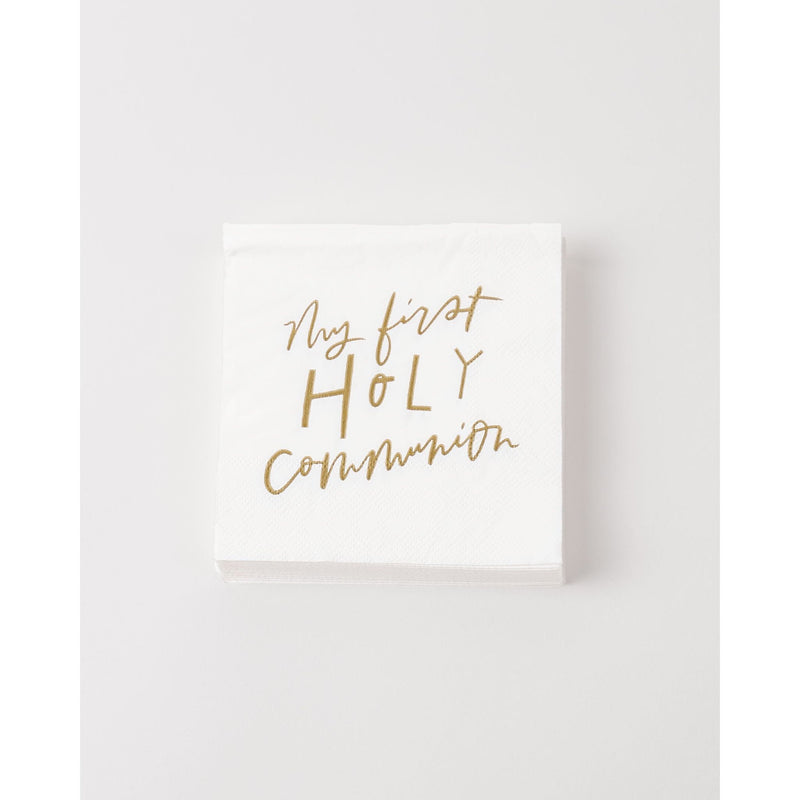 Be A Heart My First Holy Communion Cocktail Napkins Disposable Tableware Lavender