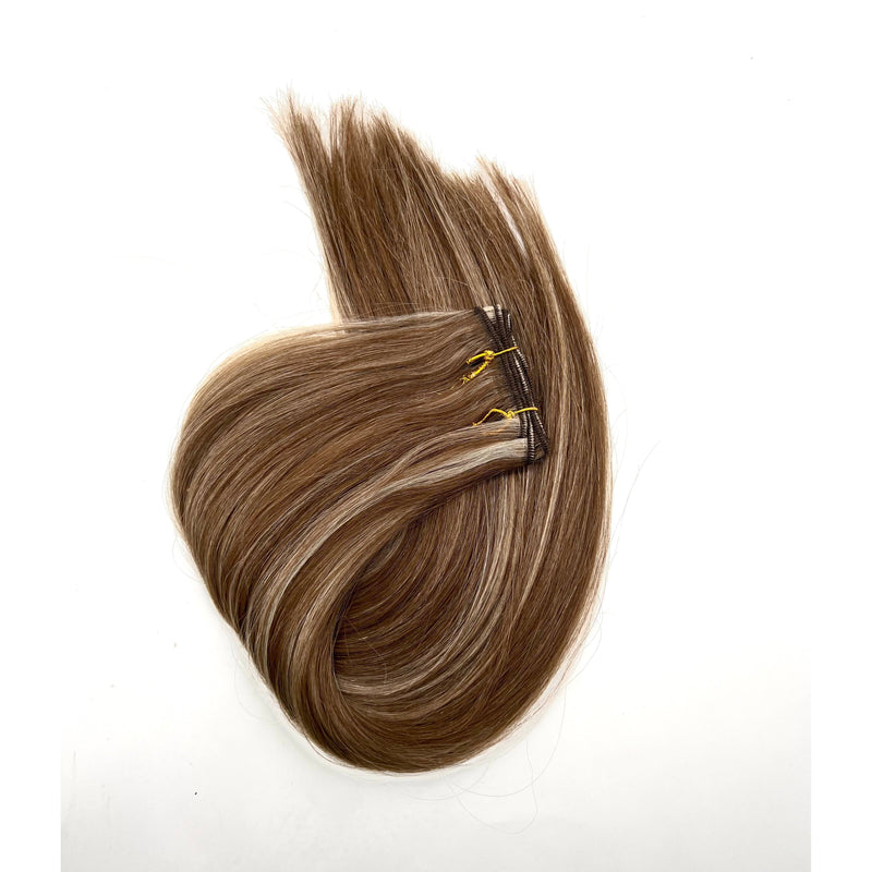 VIP Extensions Narcia Remy Siberian Weft Silky Straight - 18" Hair Extension White Smoke 18" / P6/22 - Brown / Light Blonde