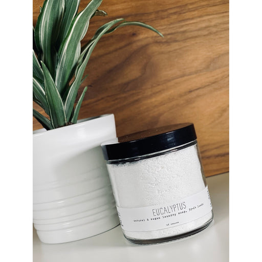handmade. la conner Laundry Soap - 32-64 Loads Natural Cleaners Gray 16 Ounces - Eucalyptus