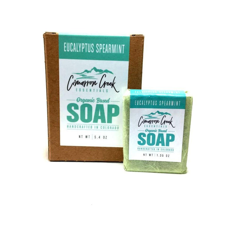 Cimarron Creek Essentials Eucalyptus Spearmint Organic Bar Soap 5.4oz Bath & Body Light Gray Full Bar,Travel Bar