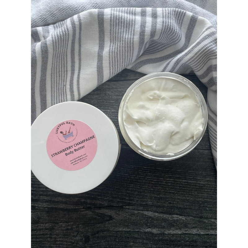 Lustful Bath, LLC STRAWBERRY CHAMPAGNE BODY BUTTER Butters Gray LG
