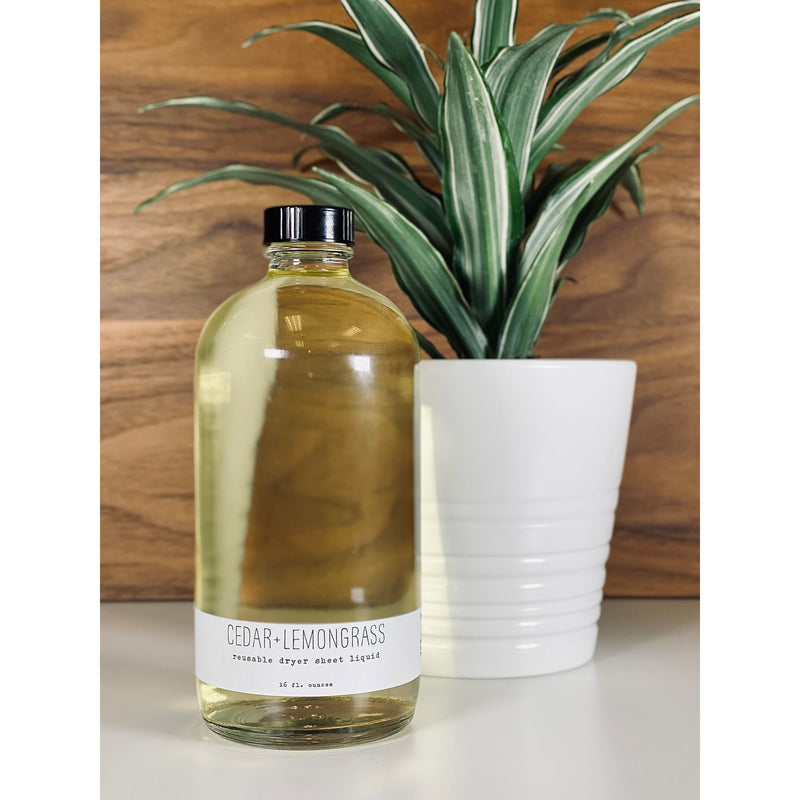 handmade. la conner Dryer Sheet Liquid Natural Cleaners Dim Gray Cedar & Lemongrass