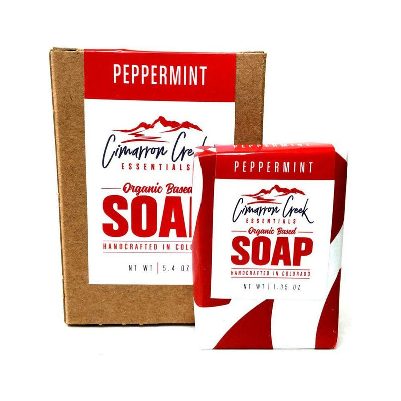 Cimarron Creek Essentials Peppermint Organic Bar Soap 5.4oz Bath & Body Firebrick Full Bar,Travel Bar