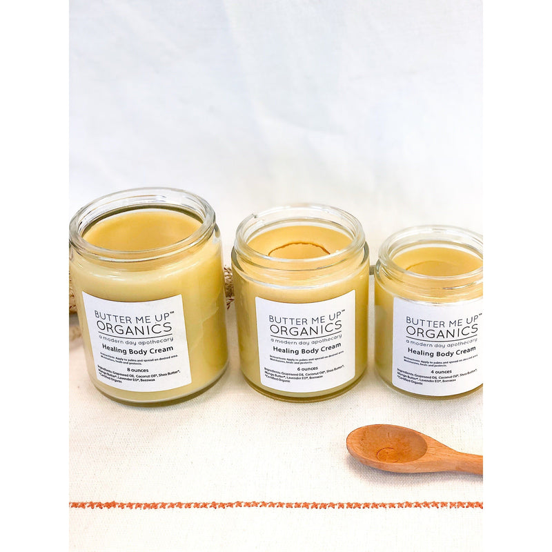 Butter Me Up Organics Healing Body Cream / organic body lotion / winter skin / dry skin / deep moisturizer Body Beige 4,6,8