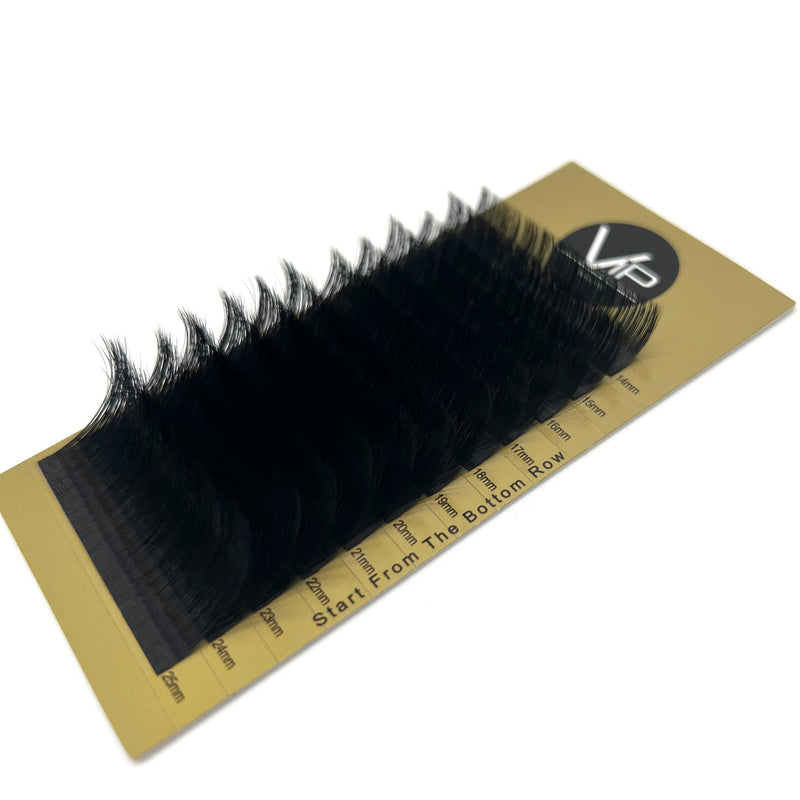VIP Extensions VIP Faux Mink Lash Extension 12 Lines C Curl Mix 0.05mm, Mix & XL Mix Eyelash Extensions Black 05CMIXXL14-25